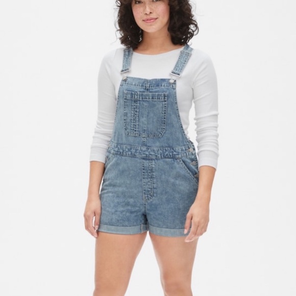 gap overall shorts womens